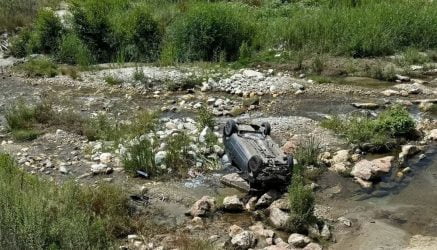 τροχαίο ατύχημα Αριδαία αυτοκίνητο έπεσε από γέφυρα