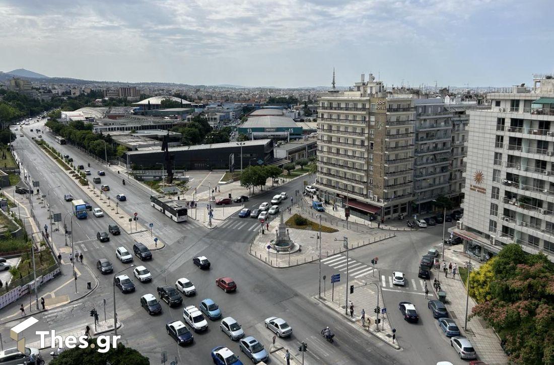 Θεσσαλονίκη κέντρο δρόμος αυτοκίνητα κίνηση