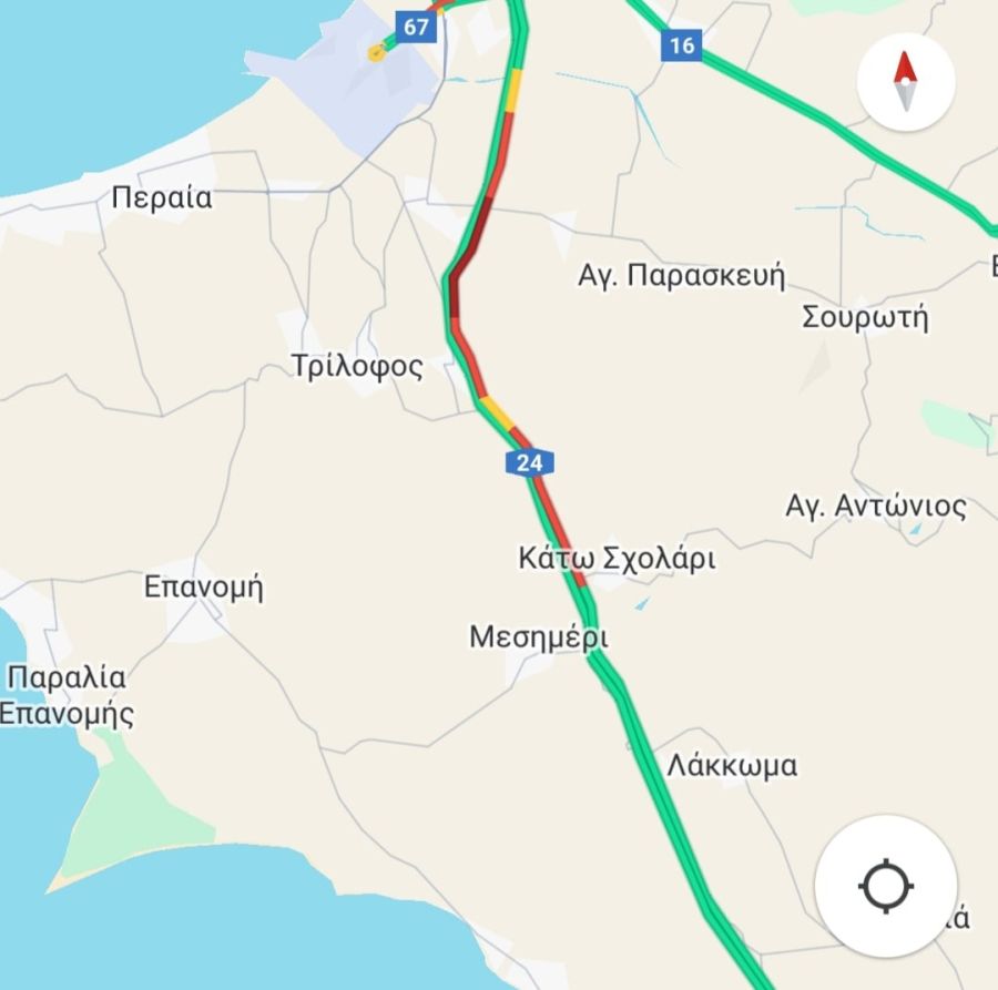 χάρτης κίνηση Θεσσαλονίκη 