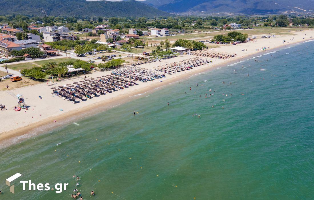 παραλία δυτική πλευρά Σταυρού θάλασσα διακοπές καλοκαίρι