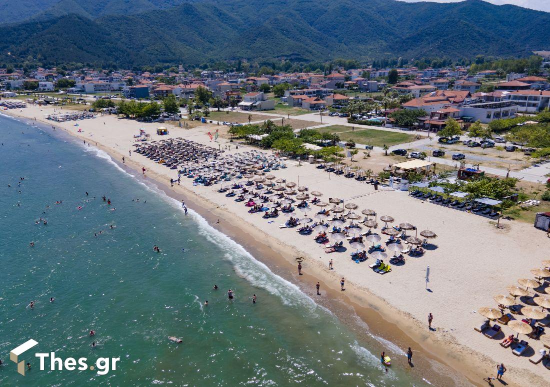 παραλία δυτική πλευρά Σταυρού θάλασσα διακοπές καλοκαίρι