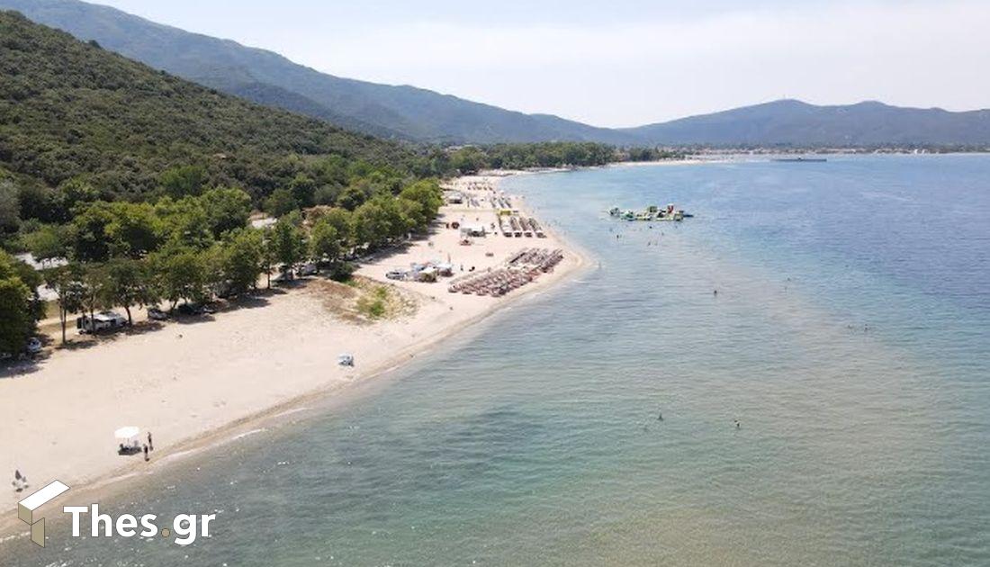 Παραλία Μηλιές Σταυρός Θεσσαλονίκης διακοπές καλοκαίρι θάλασσα