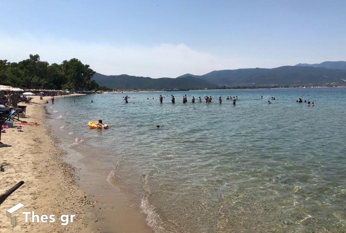 Παραλία Μηλιές Σταυρός Θεσσαλονίκης διακοπές καλοκαίρι θάλασσα