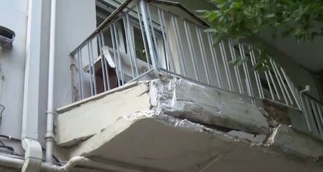 Θεσσαλονίκη παράσυρση μπαλκονιού από φορτηγό