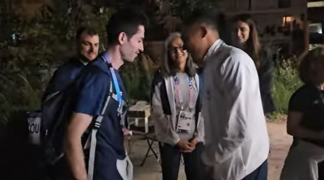 υποδοχή Τεντόγλου στο Ολυμπιακό Χωριό