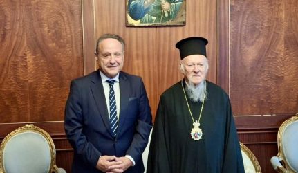 Στο Φανάρι ο Στέλιος Αγγελούδης, συναντήθηκε με τον Οικουμενικό Πατριάρχη