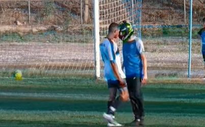 Οπαδός με κράνος εισέβαλε σε αγώνα της ΕΠΣ Μακεδονίας και ο αρχηγός των γηπεδούχων του έδωσε σφαλιάρα