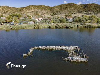 Βυζαντινό Κάστρο Βόλβον Φρούριο Λίμνη Μικρή Βόλβη ερείπια drone