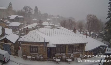 “Ντύθηκαν” στα λευκά Πισοδέρι, Καϊμακτσαλάν και Νυμφαίο Φλώρινας (ΒΙΝΤΕΟ & ΦΩΤΟ)