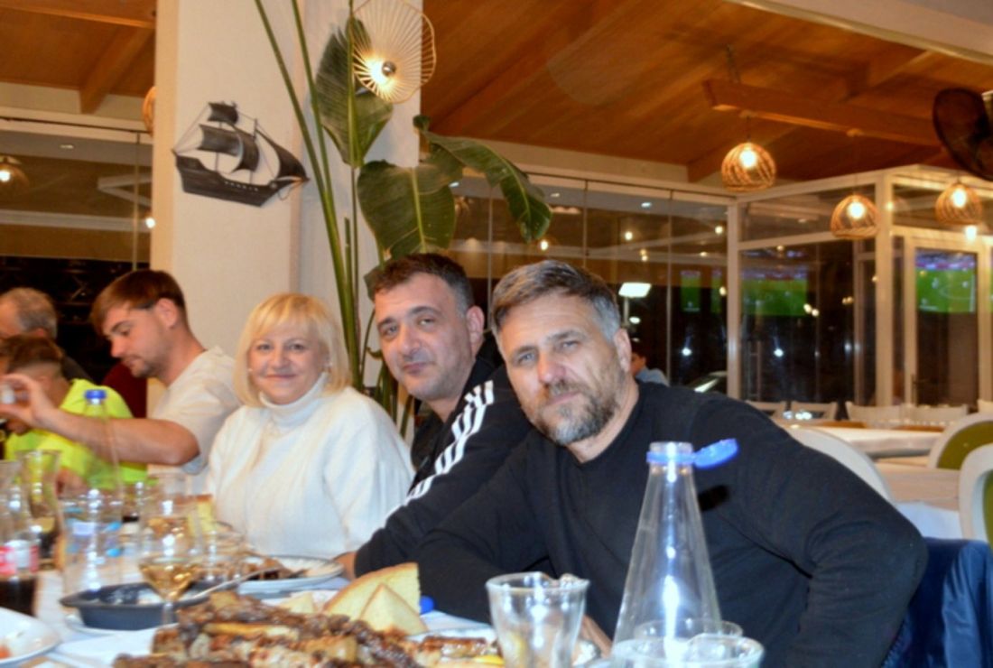 Στην κοπή της βασιλόπιτας του Αιγέα παραβρέθηκε και η δήμαρχος Κασσάνδρας, Αναστασία Χαλκιά