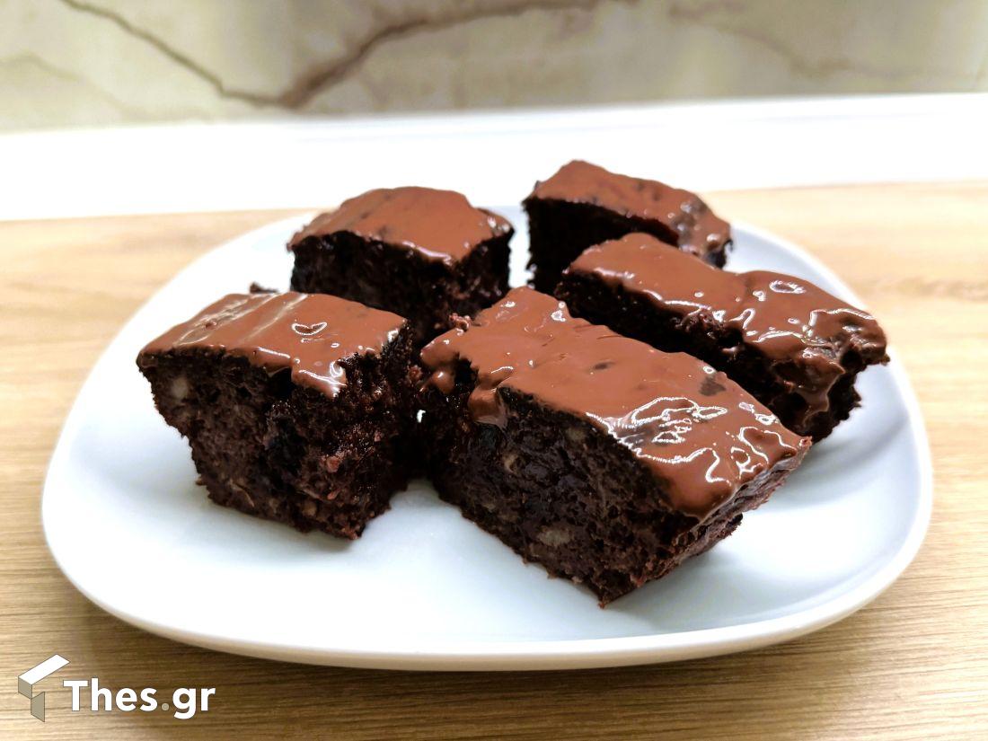 συνταγή brownie με μπανάνες και αυγά σοκολατένιο εύκολη συνταγή υγιεινή γλυκό
