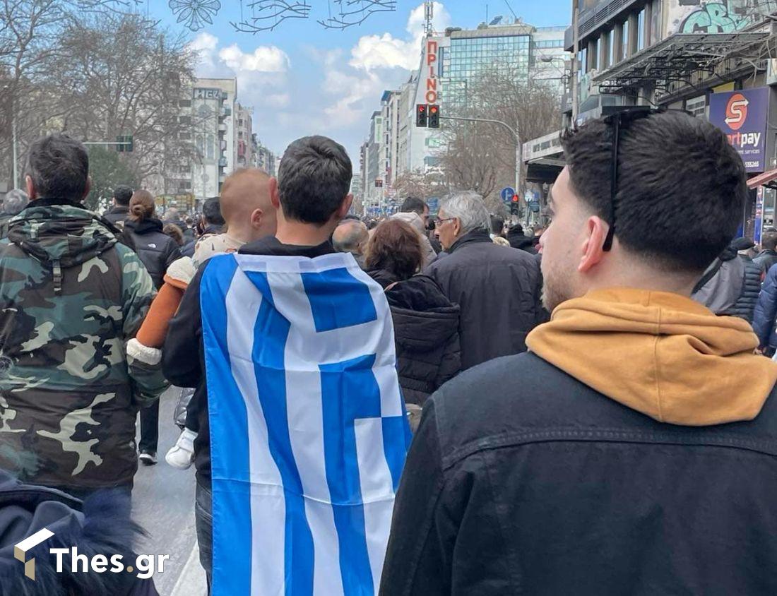 Θεσσαλονίκη επέτειος μνήμης συλλαλητήριο για τα Τέμπη