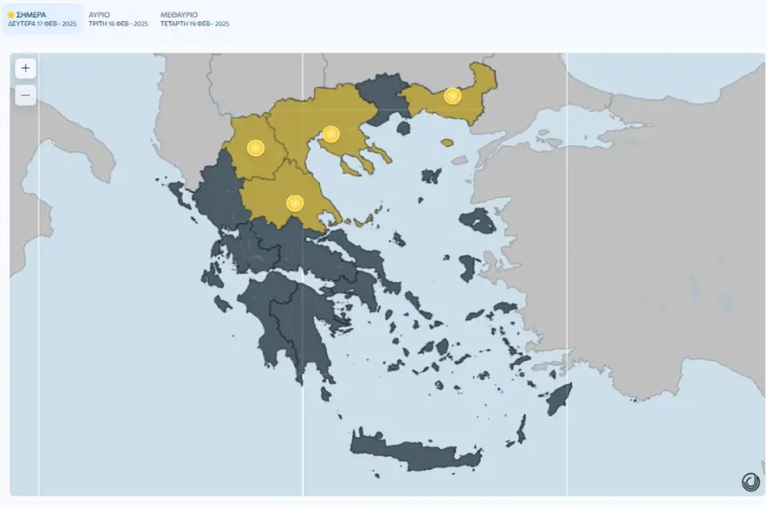 καιρός χάρτης 