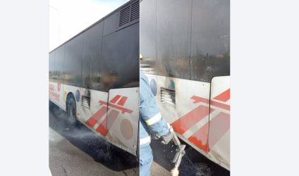 Θεσσαλονίκη: Φωτιά σε εν κινήσει λεωφορείο με επιβάτες