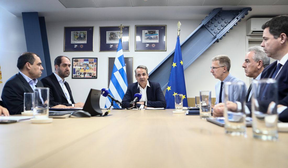 Επίσκεψη του Πρωθυπουργού Κυριάκου Μητσοτάκη στο Υπουργείο Κλιματικής Κρίσης και Πολιτικής Προστασίας. Πέμπτη 24 Απριλίου 2025