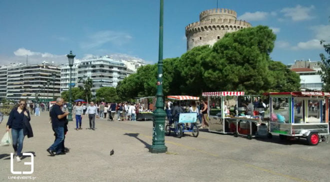 Κυριακάτικη βόλτα στην παραλία Θεσσαλονίκης (ΒΙΝΤΕΟ)