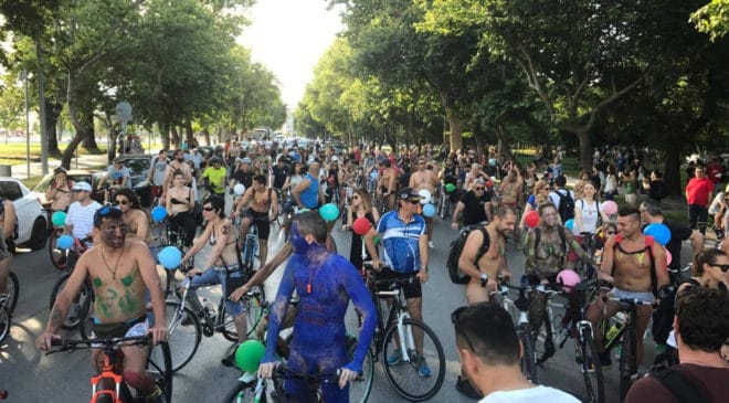 Διεθνής Γυμνή Ποδηλατοδρομία σήμερα στην Θεσσαλονίκη