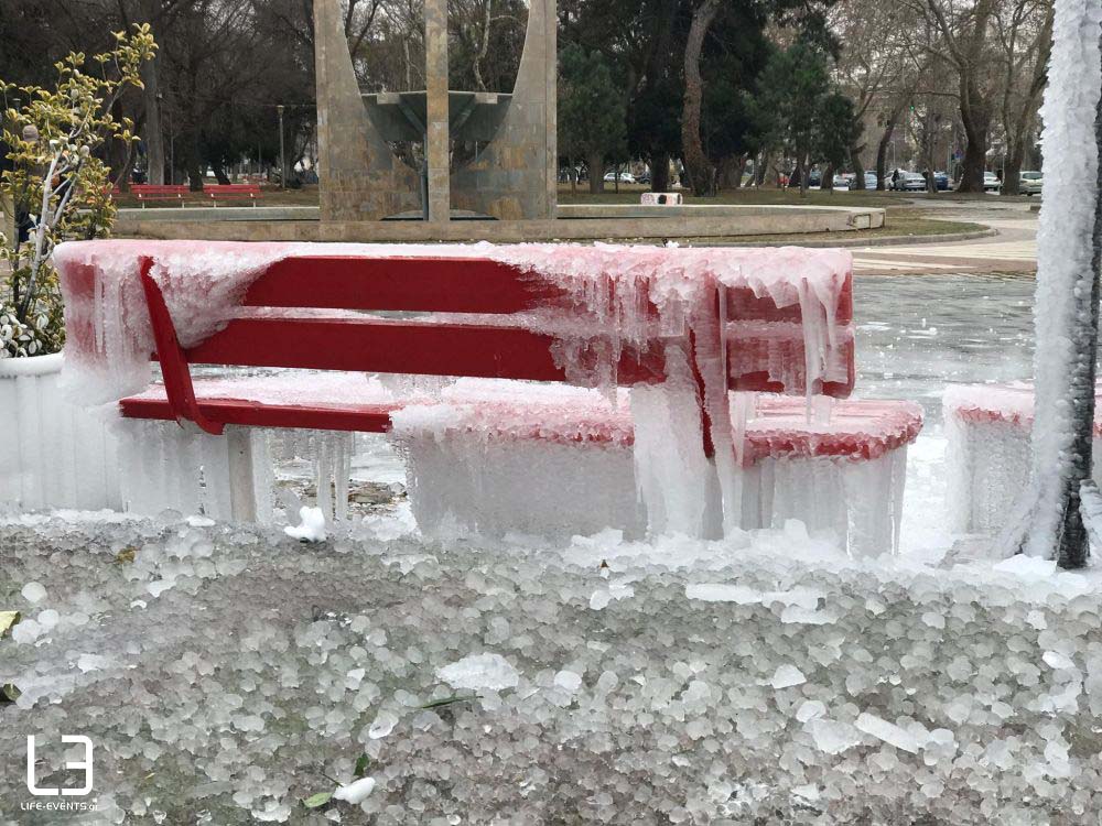 Θεσσαλονίκη πάγος καιρός κακοκαιρία 